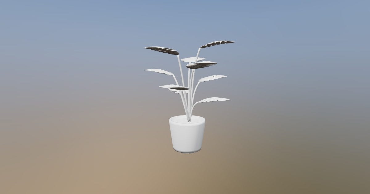 Potted split leaf monstera (Collada DAE)