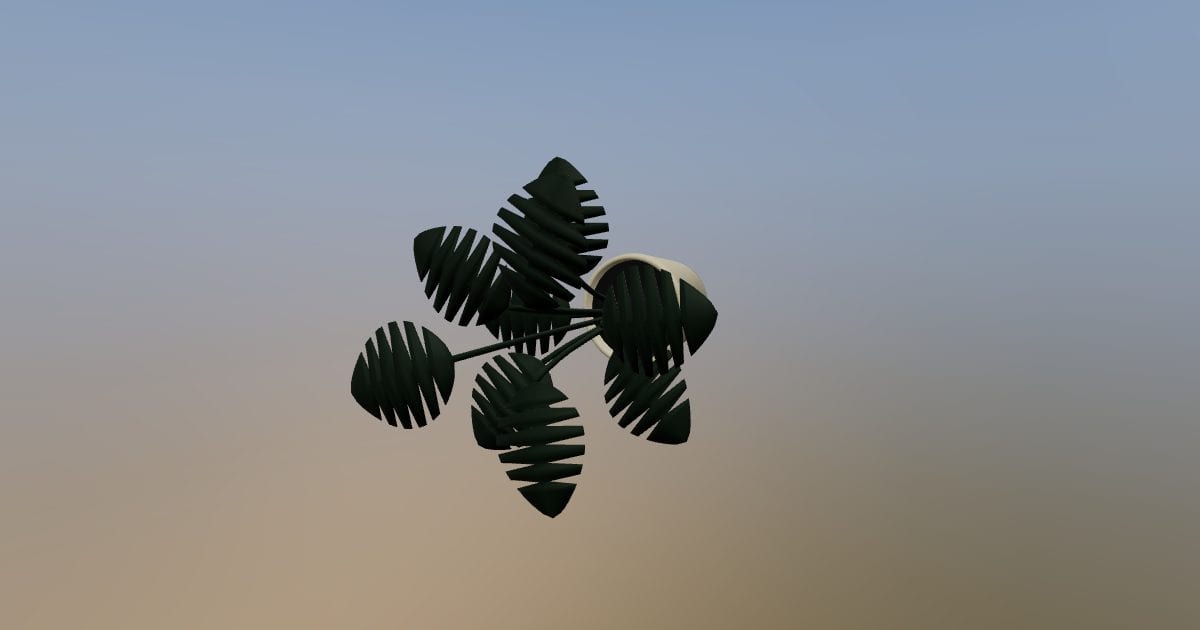 Potted split leaf monstera (FBX)