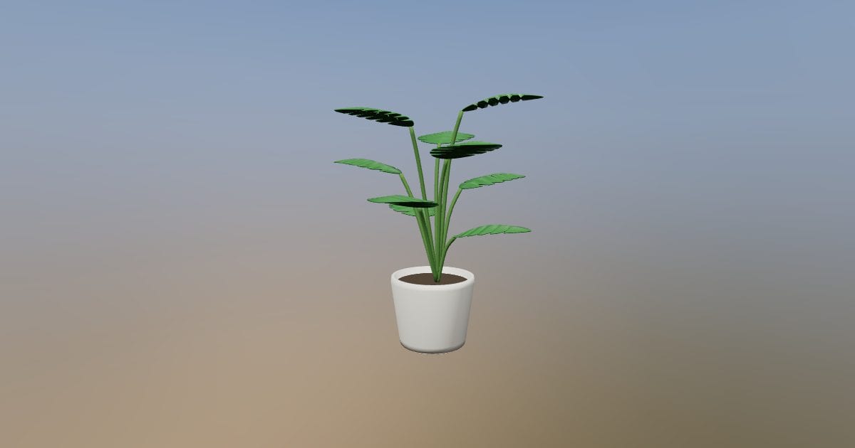 Potted split leaf monstera (USDZ)