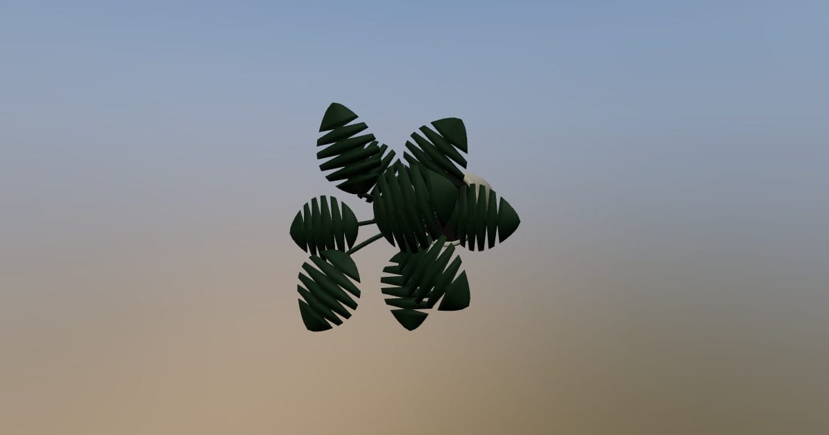 Potted split leaf monstera (X3D)