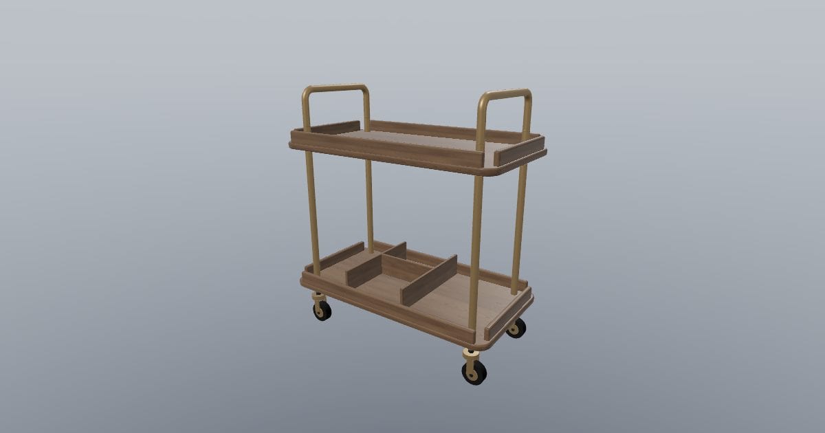 POUR 80 - Smoked-Oak Bar Cart