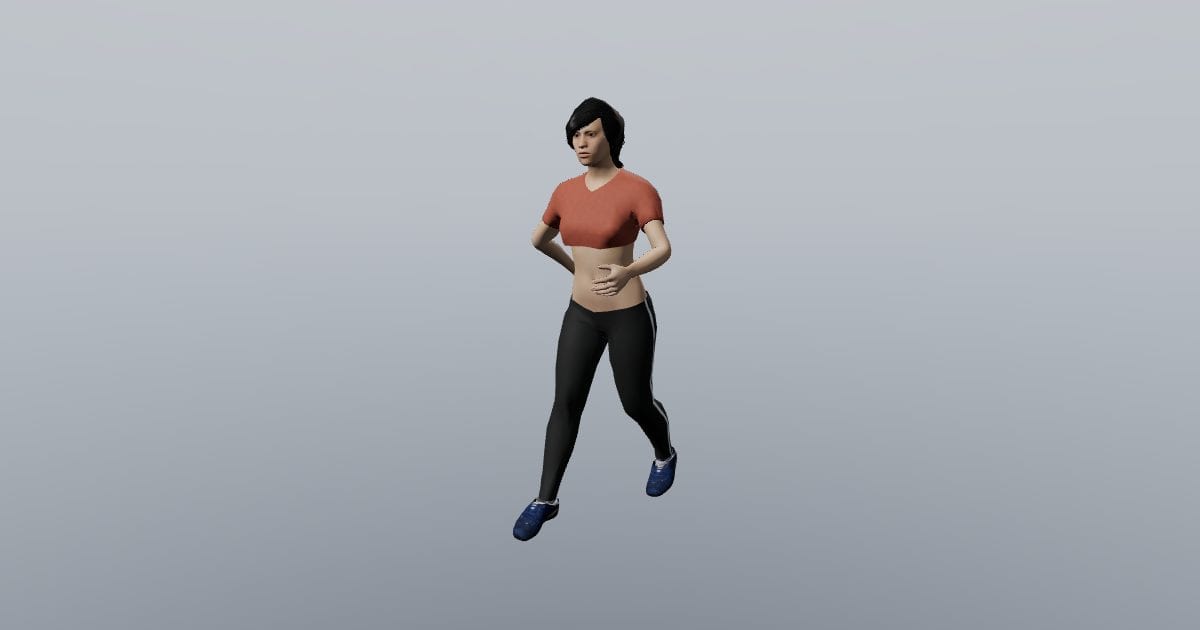 Priya - 3D Person, Woman Athletic walking