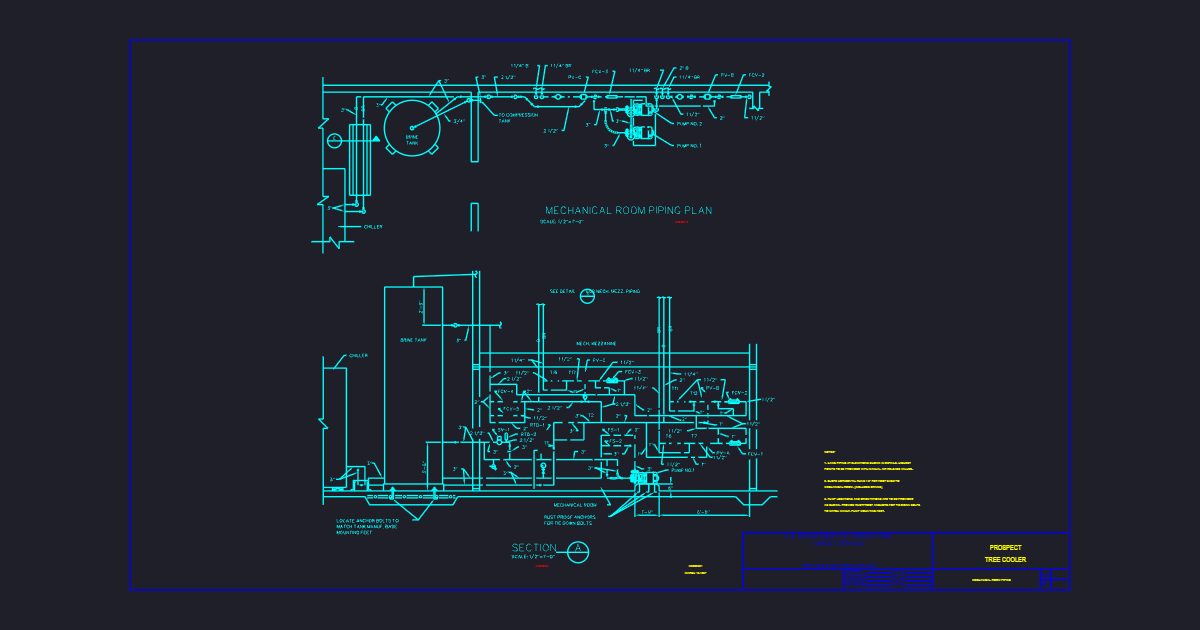 Prospect Tree Cooler, Mech. Rm Piping (USFS M0000601)