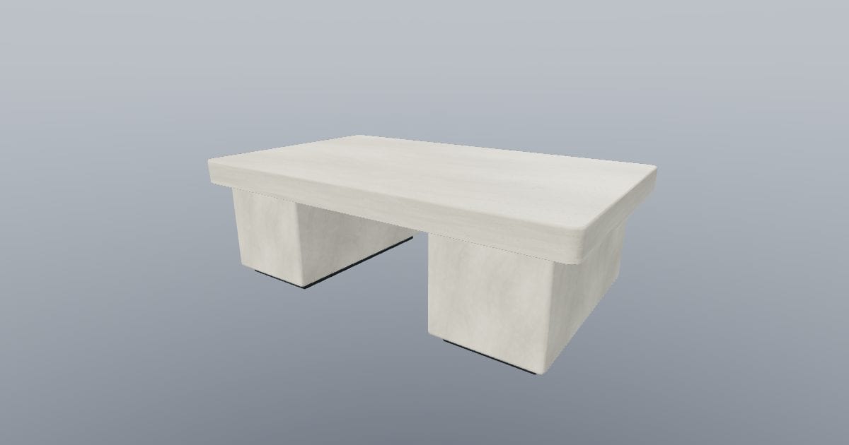 Quarry Pair - Travertine Block Coffee Table