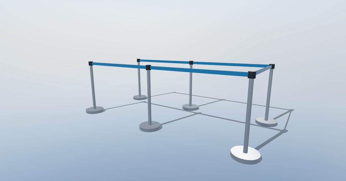 Queue barriers set - Public transport furniture