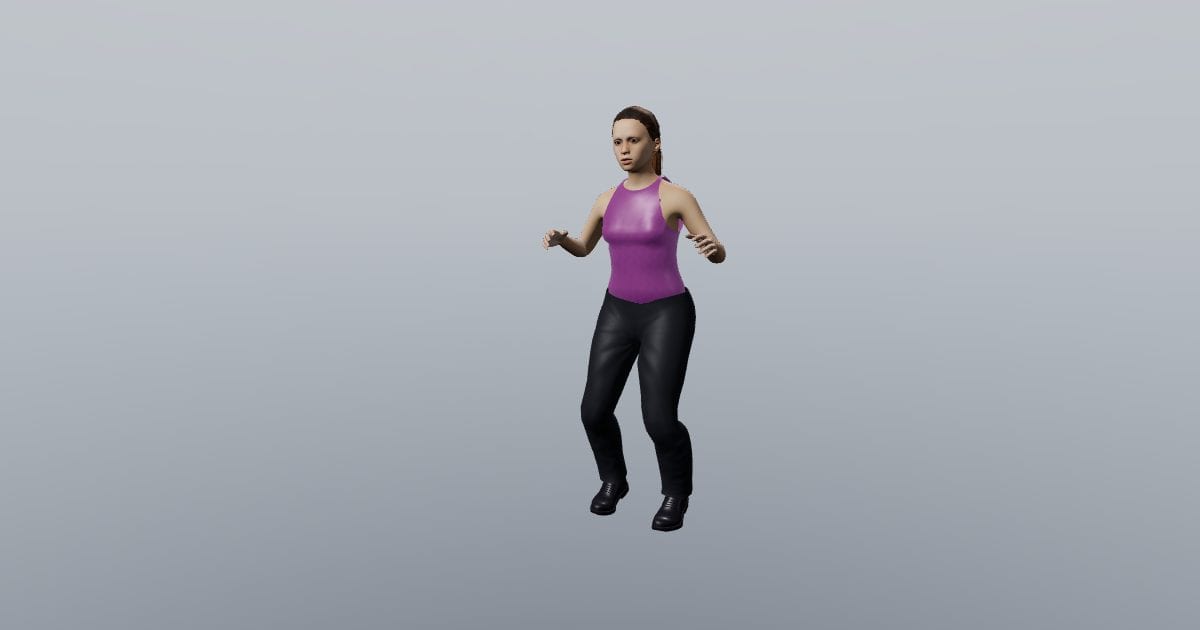 Quick side groove - Dancing 3D Person, Animated
