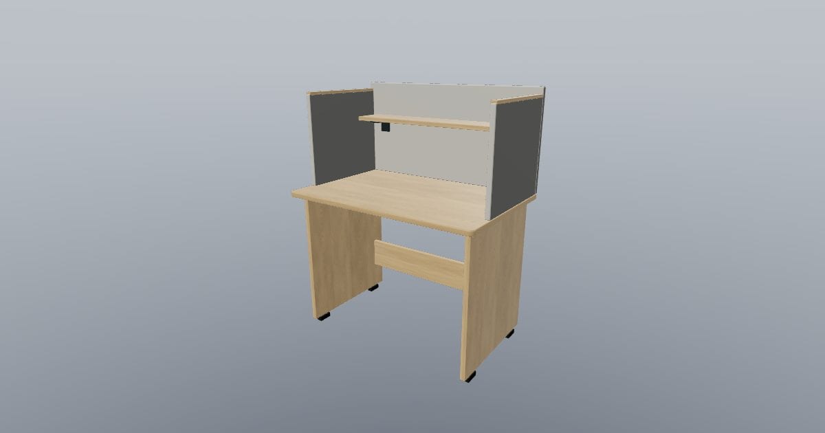 Quiet Study - Library Carrel Desk