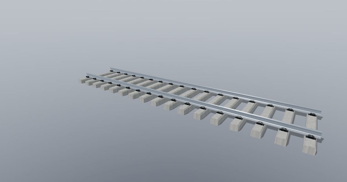 Rail track section, 10 m
