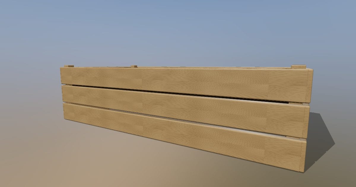 Raised timber planting bed