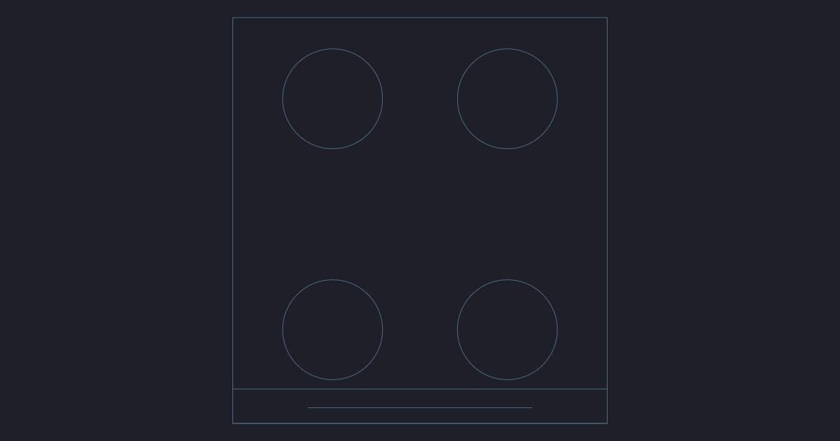 Range cooker plan - CAD Block