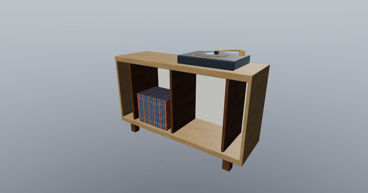 Record console - Original Interior Furnishing