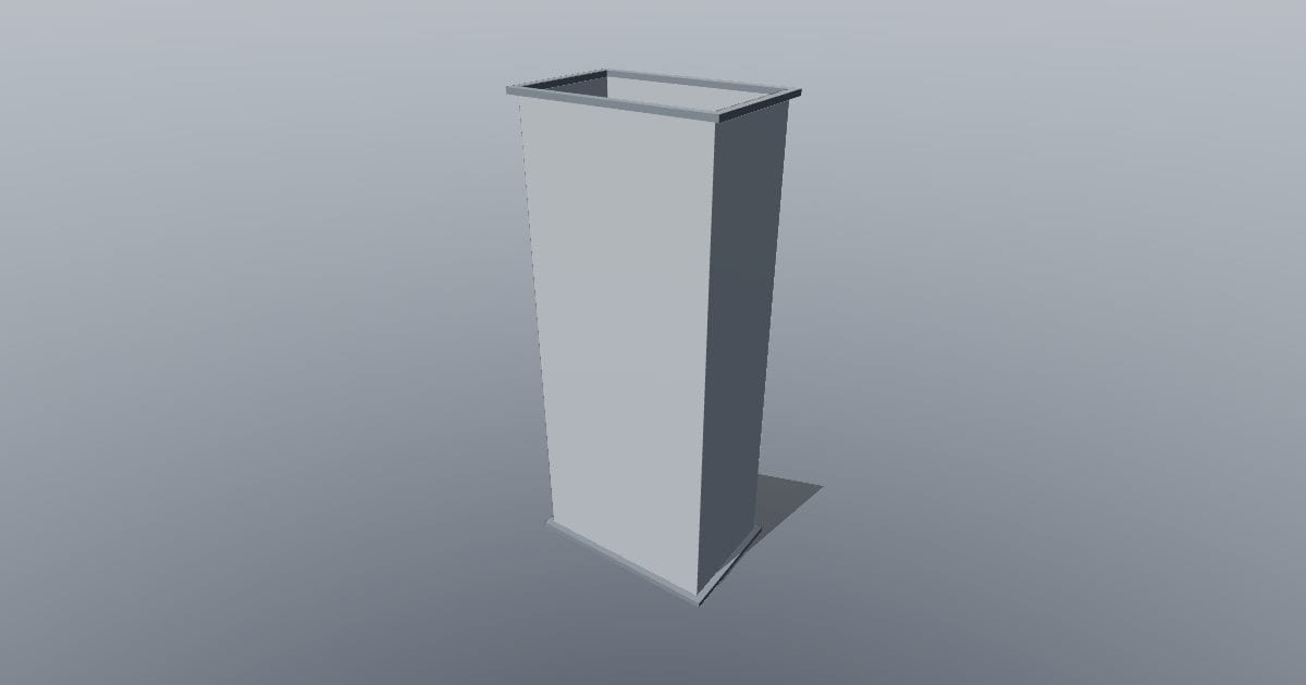 Rectangular duct straight - Original MEP CAD