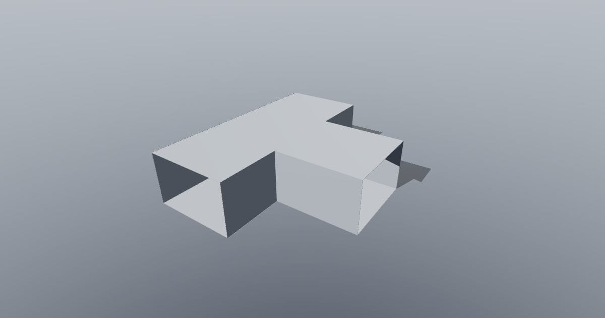 Rectangular duct tee - Original MEP CAD