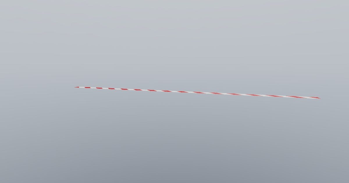 Red and white hazard tape strip