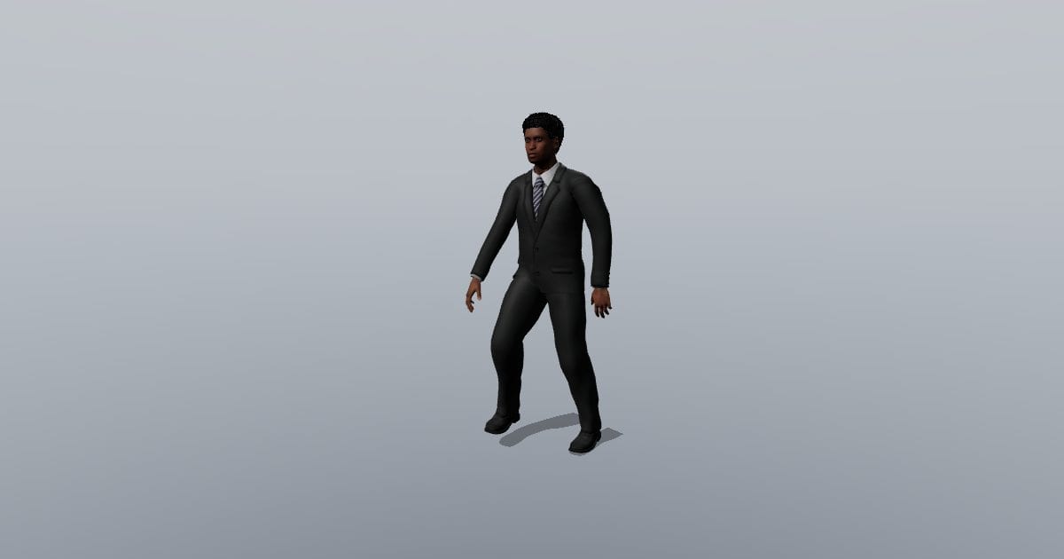 Relaxed walk - Jordan 3D Person, Animated