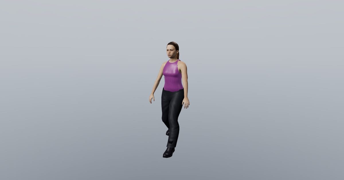 Relaxed walk - Maya 3D Person, Animated