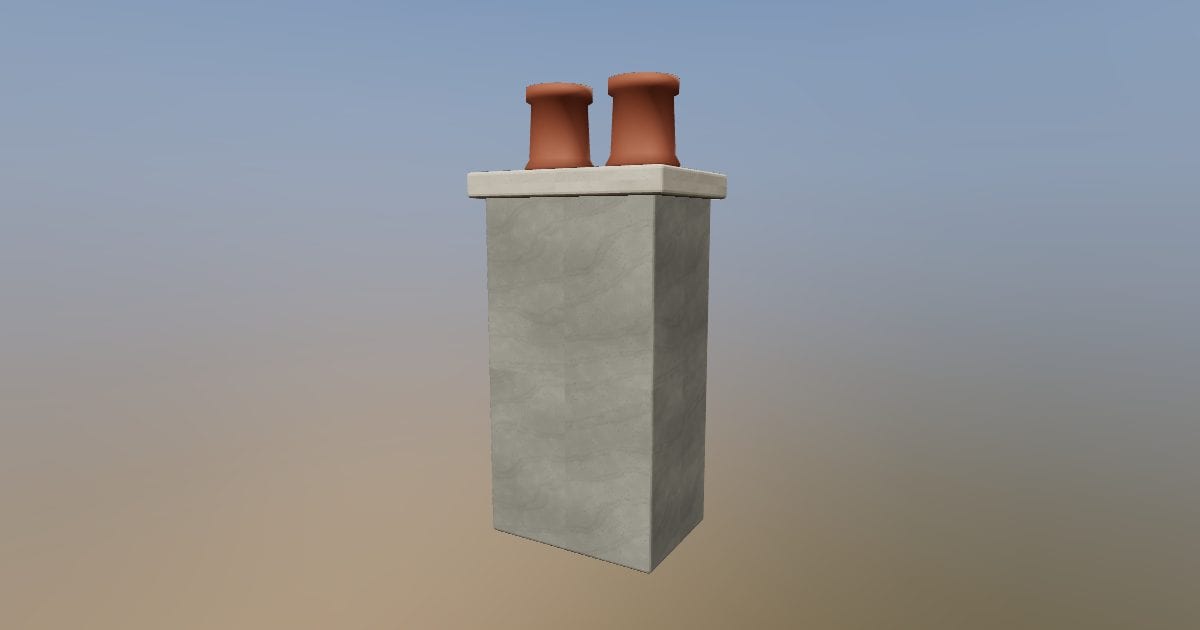 Rendered chimney - Original exterior model