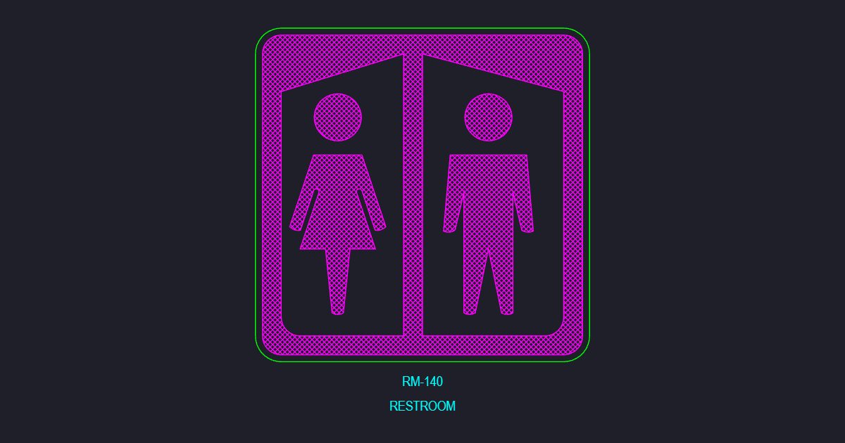 Restroom Sign (USFS RM_140)