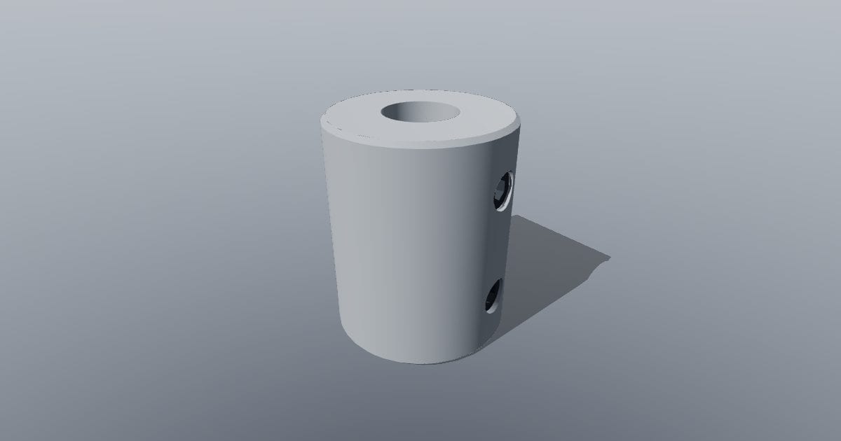 Rigid coupling, 8 to 8 mm