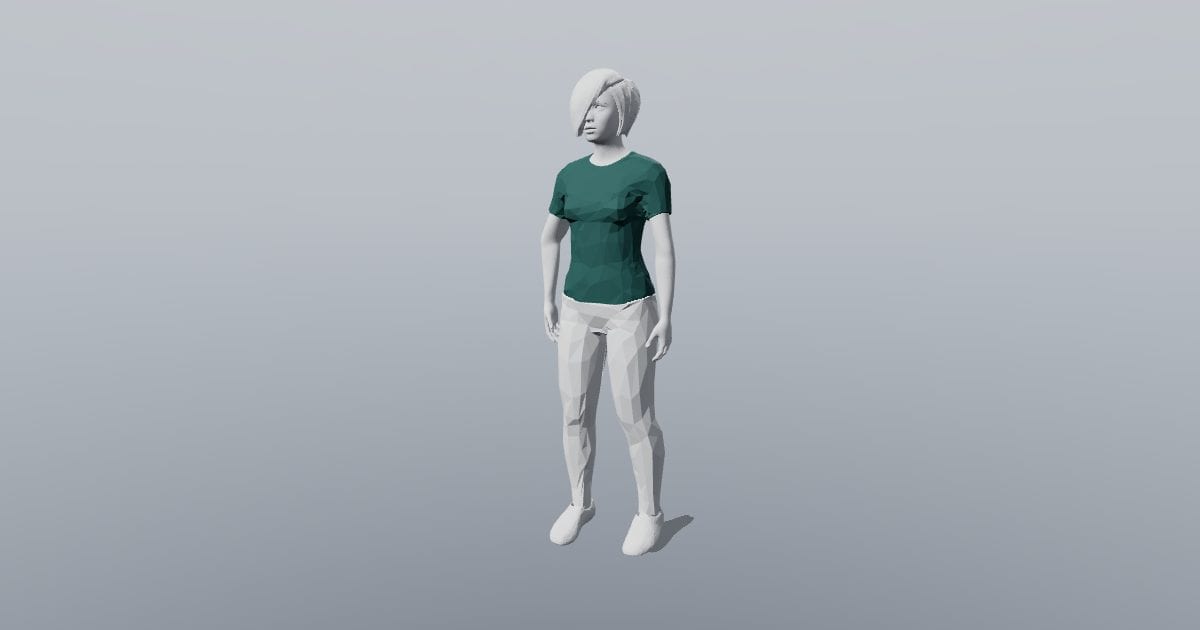 Riley - 3D Person, Woman Standing (3MF)