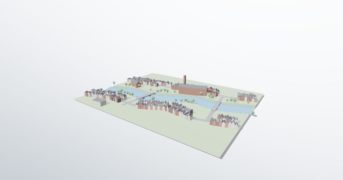 Riverside mill town (CityJSON)