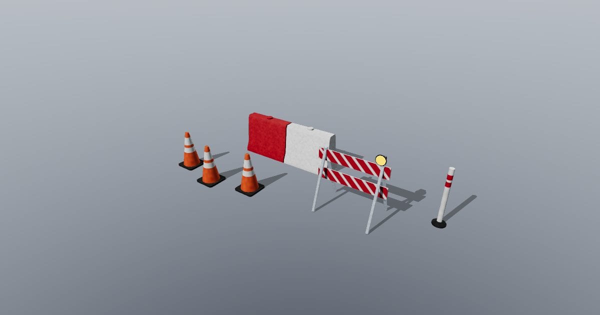 Road barrier set
