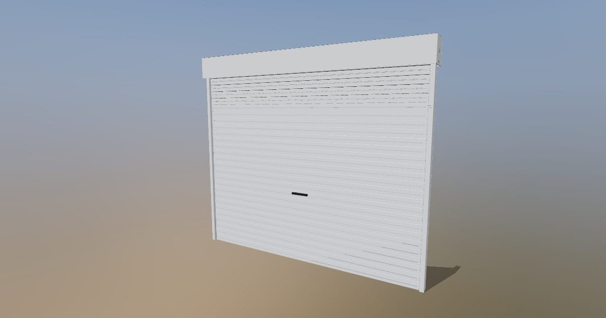 Roller garage door - Original exterior CAD