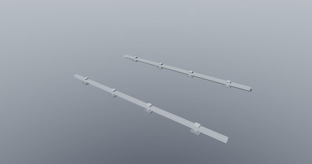 Roof mounting rail set - Original MEP CAD