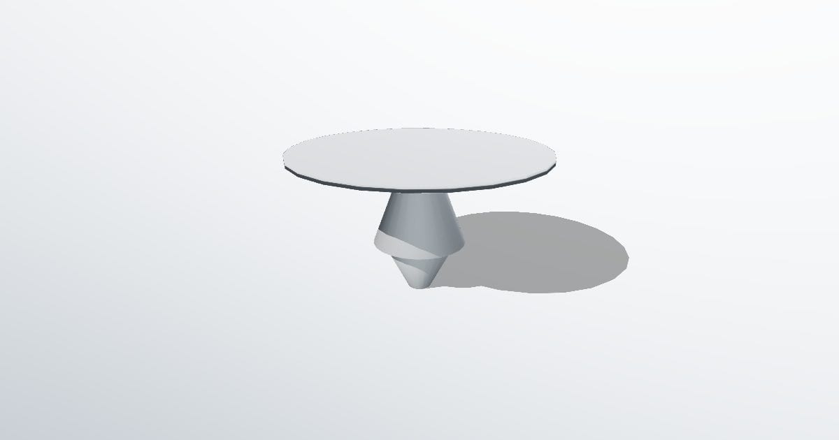 Round glass table (3ds Max)