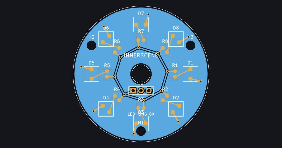 Round LED ring board (fab package)