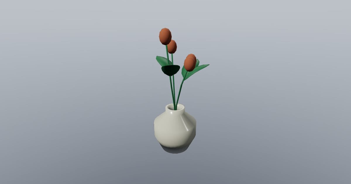 Round vase with stems - Original Interior Decor