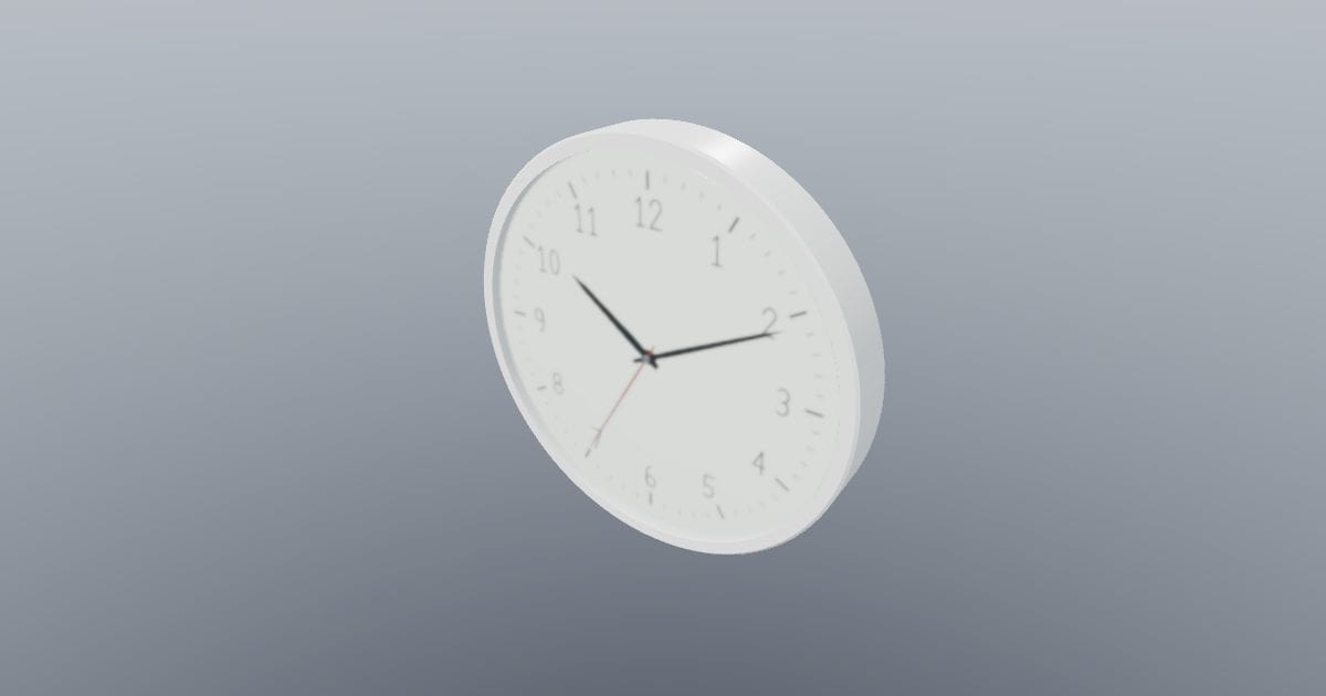 Round wall clock, 300 mm diameter