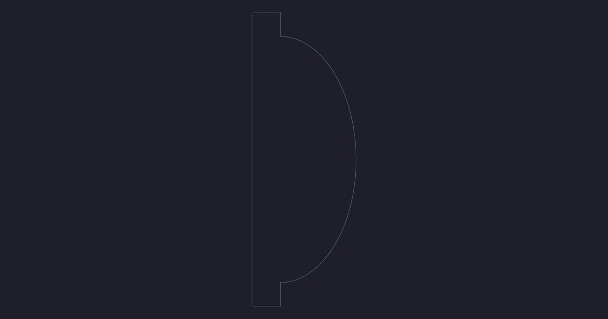 Rounded dado rail - Moulding Profile and 1 m Extrusion