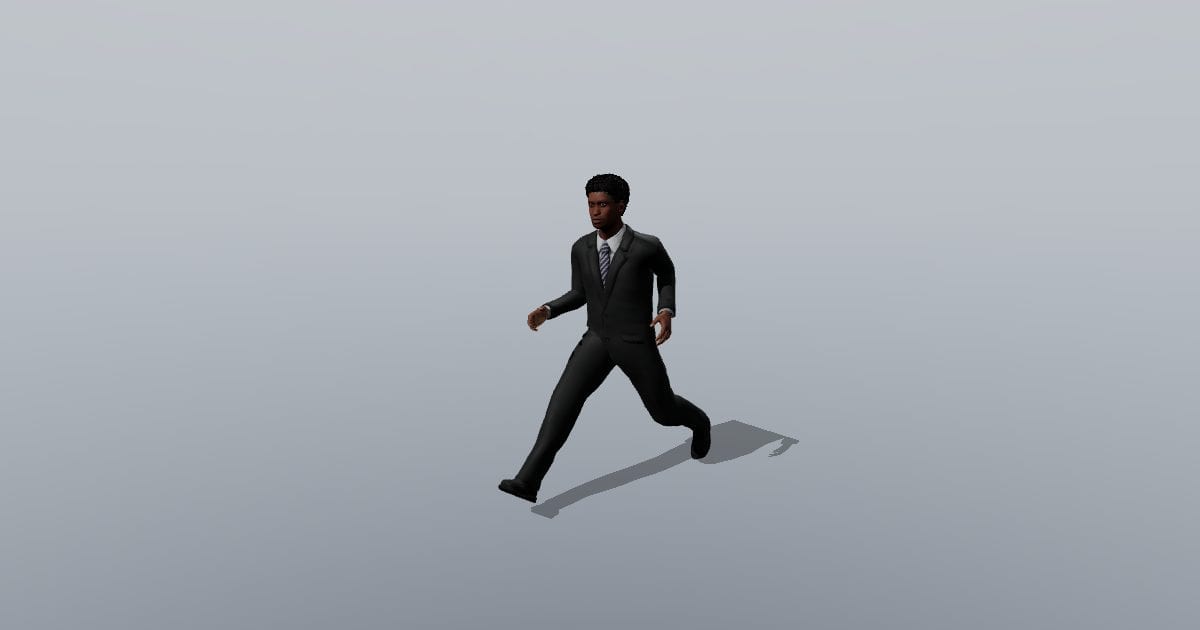Run - Jordan 3D Person, Animated