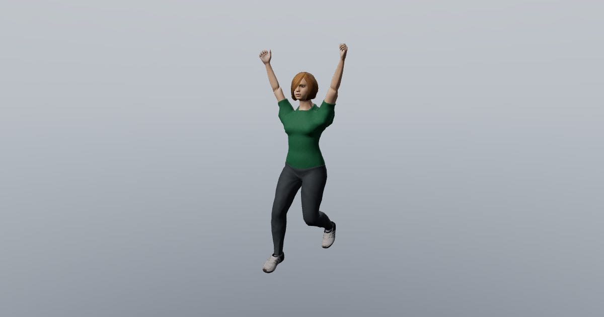 Running celebration - 3D Person, Running