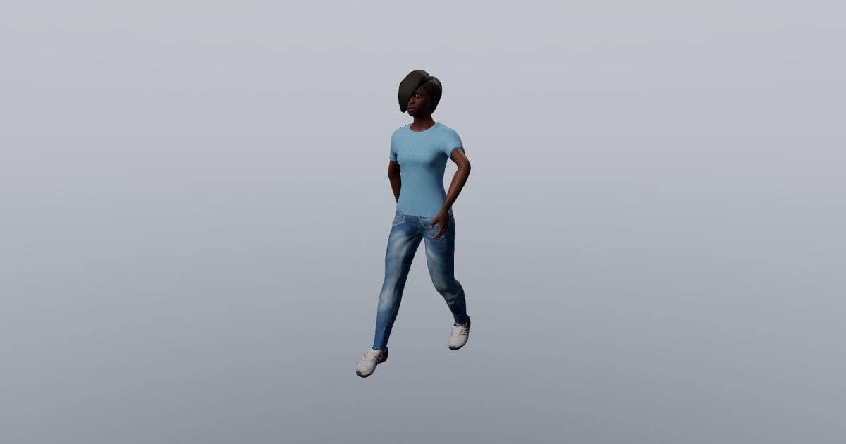 Sage - 3D Person, Woman Walking