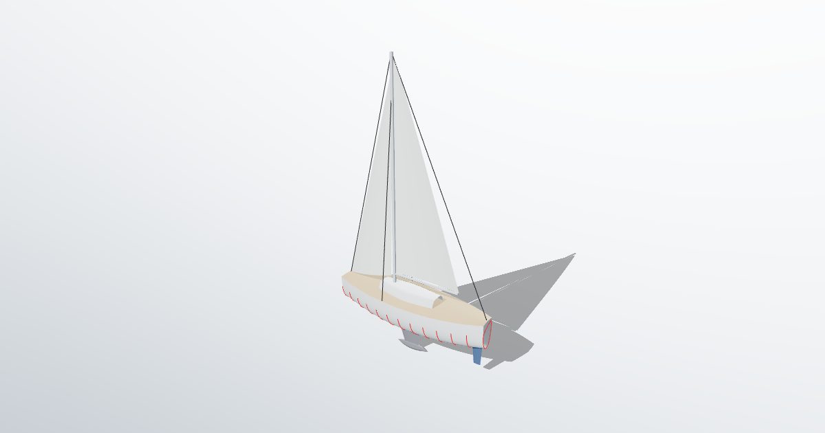 Sailing yacht, NURBS