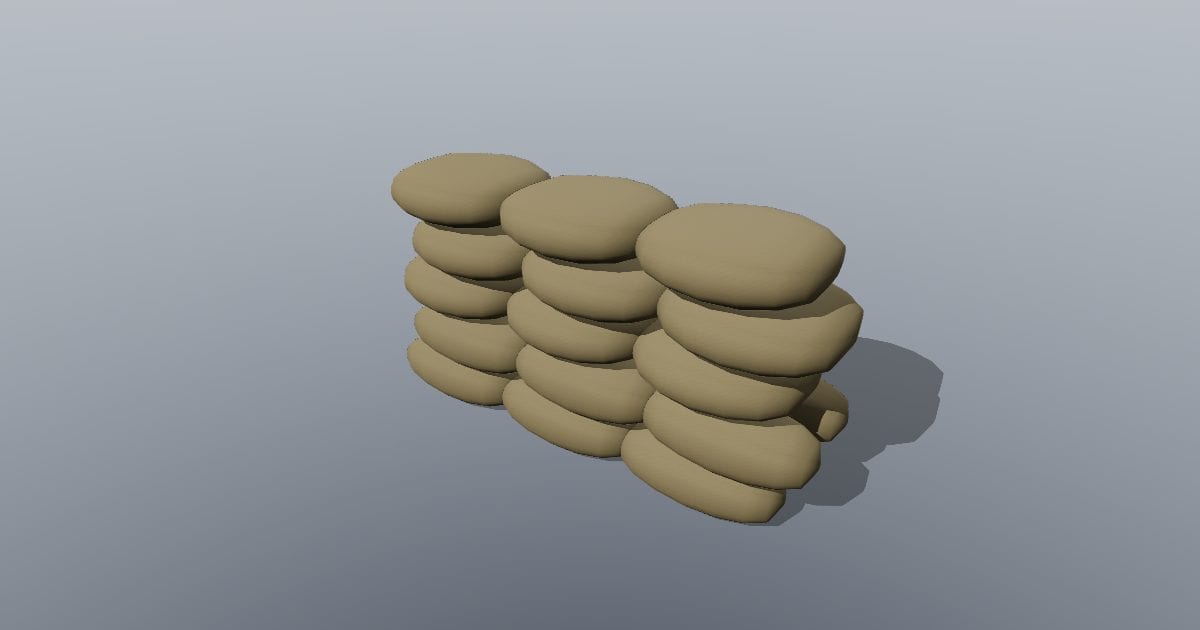 Sandbag wall segment