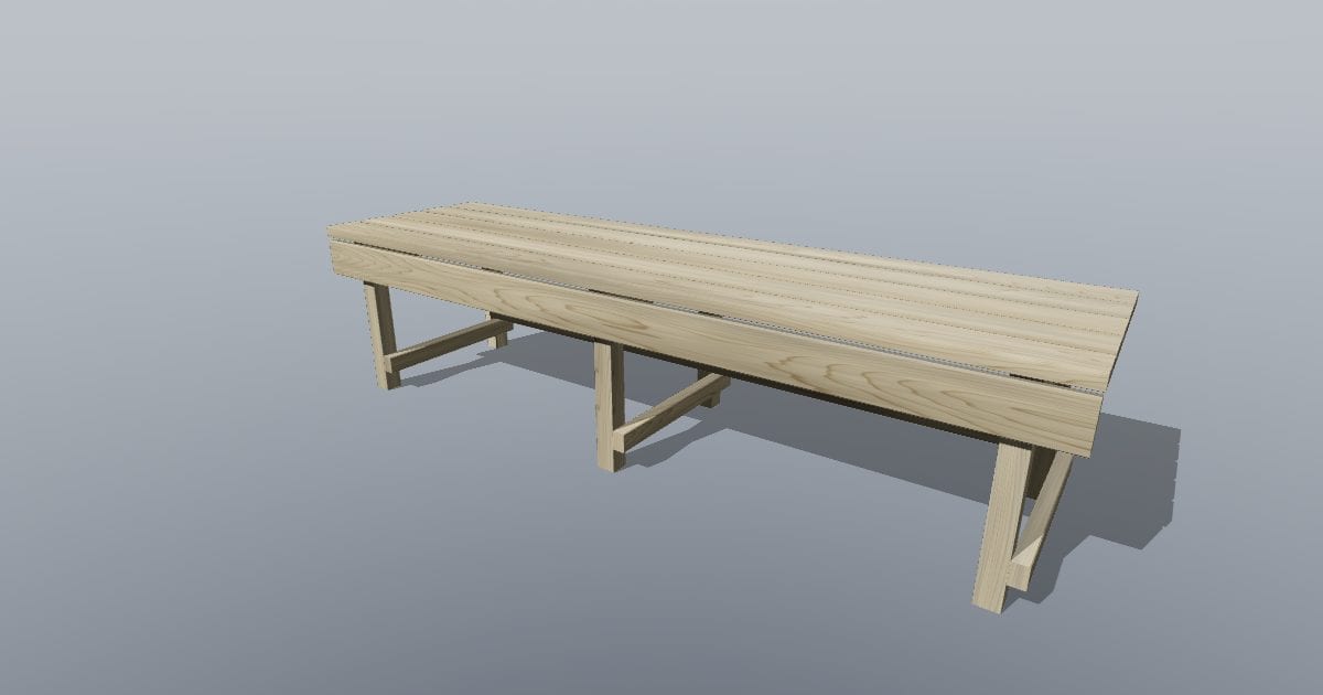 Sauna bench module 1800 mm (aspen slats)