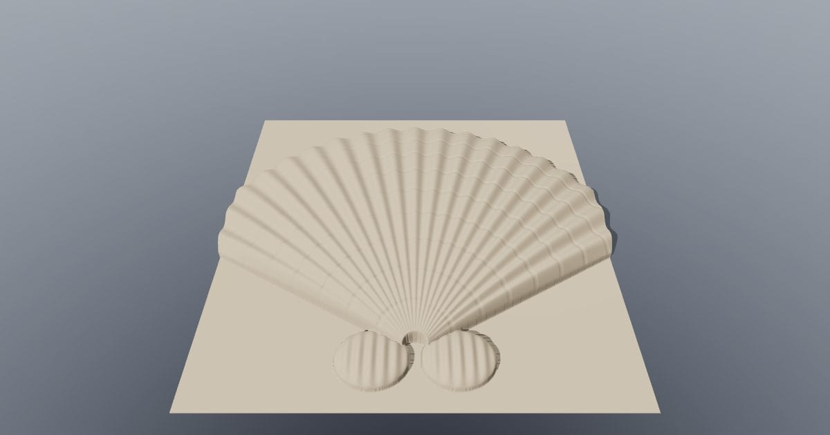 Scallop shell relief