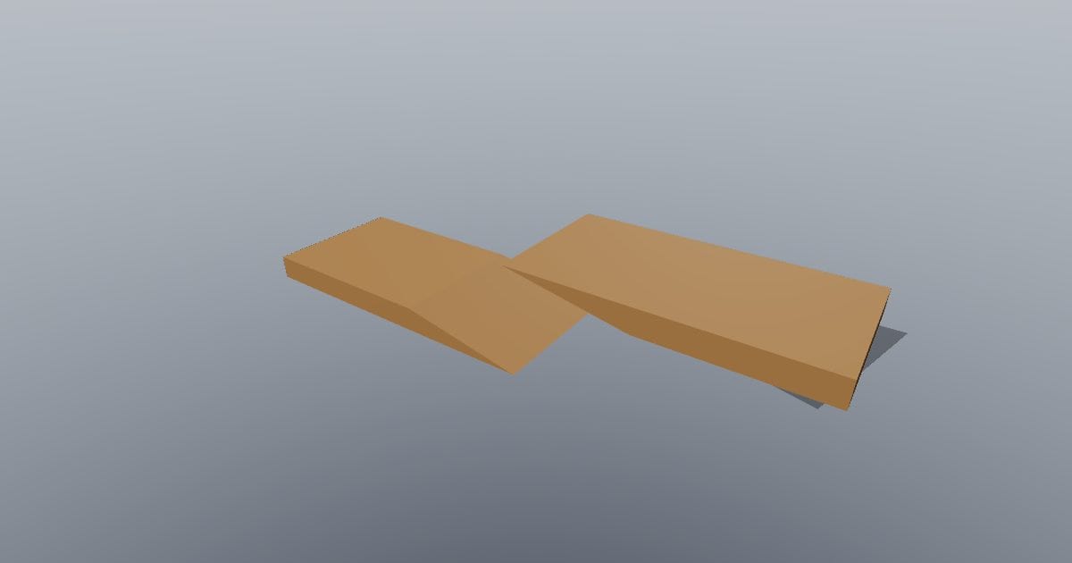 Scarf joint timber joint, exploded