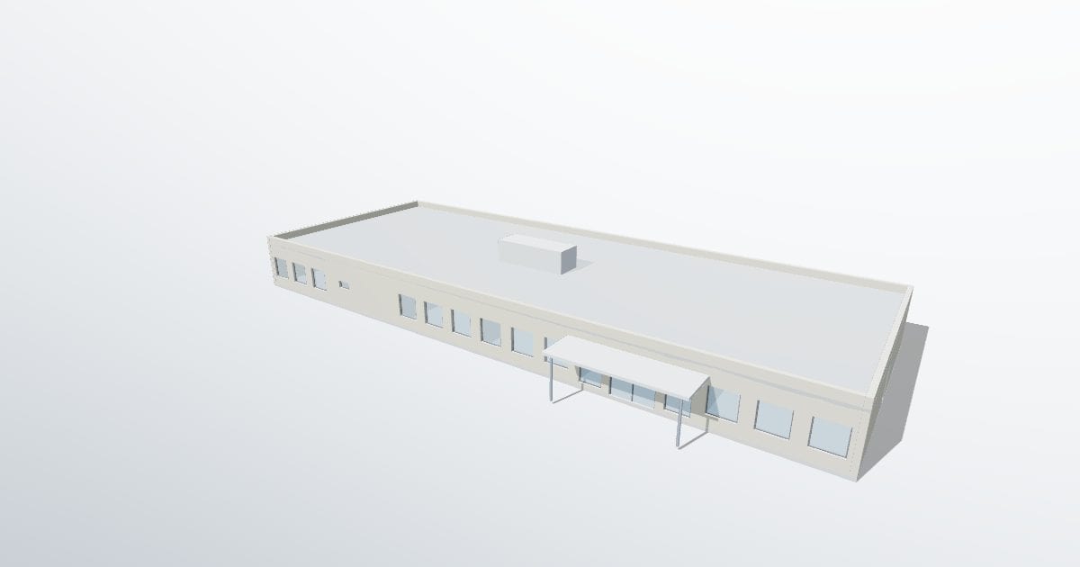 School wing, eight classrooms