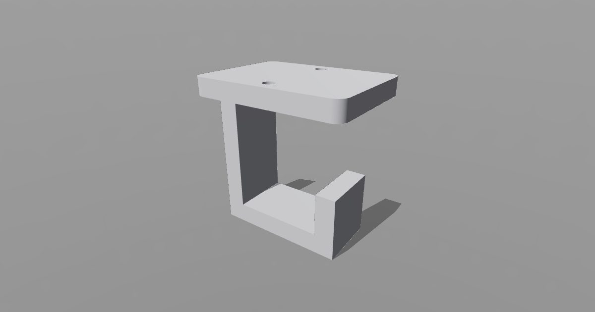 Screw-mounted under-desk hook