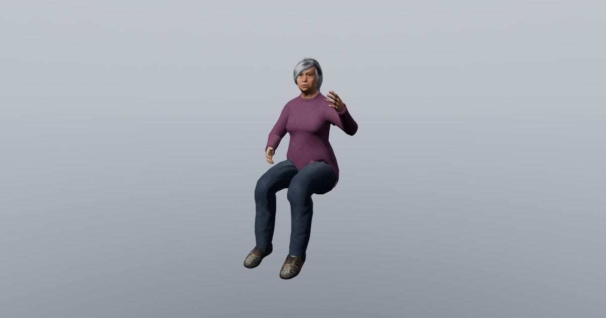 Seated conversation - 3D Person, Seated