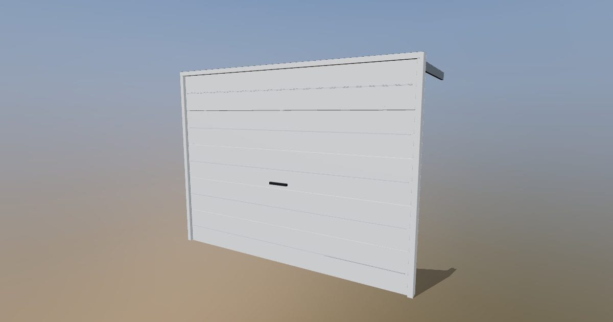 Sectional garage door - Original exterior CAD