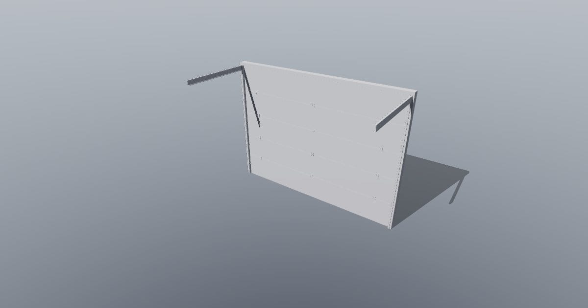 Sectional garage door - Original exterior CAD (OBJ)