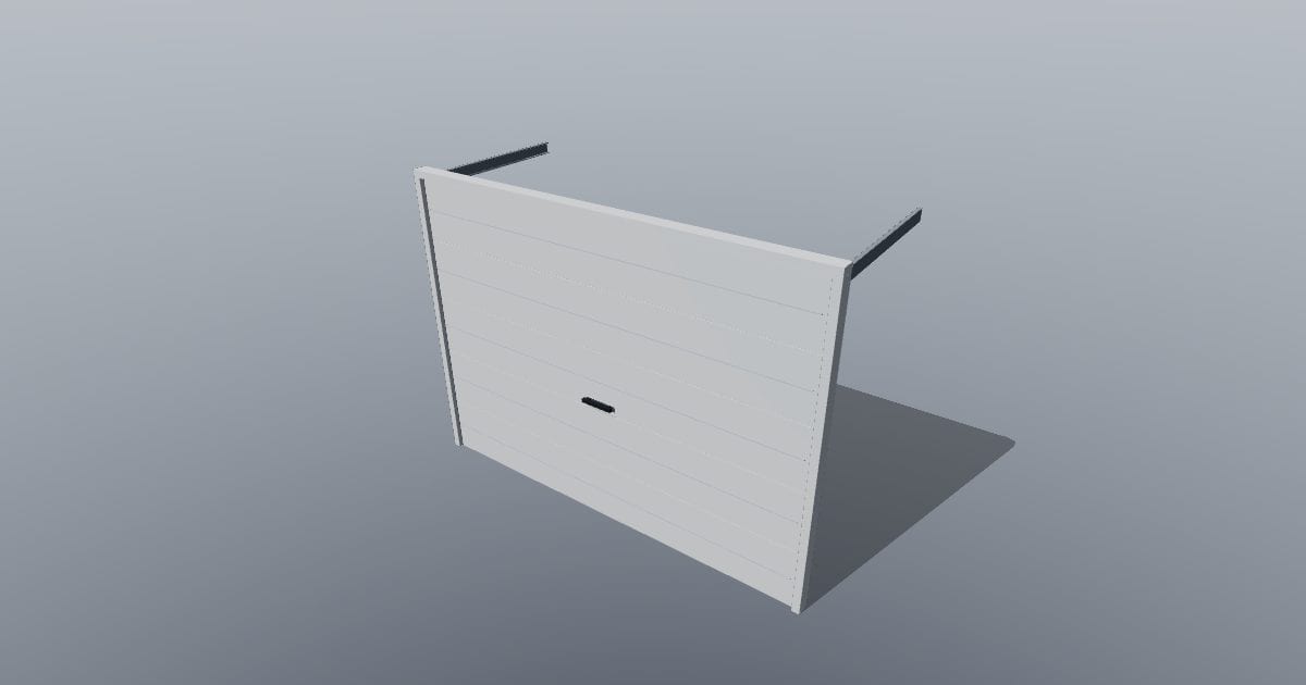 Sectional garage door - Original exterior CAD (PLY)