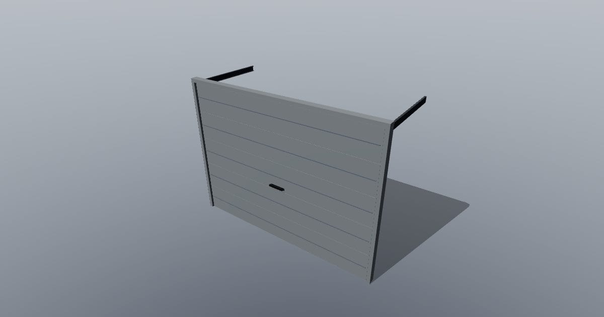 Sectional garage door - Original exterior CAD (VRML)