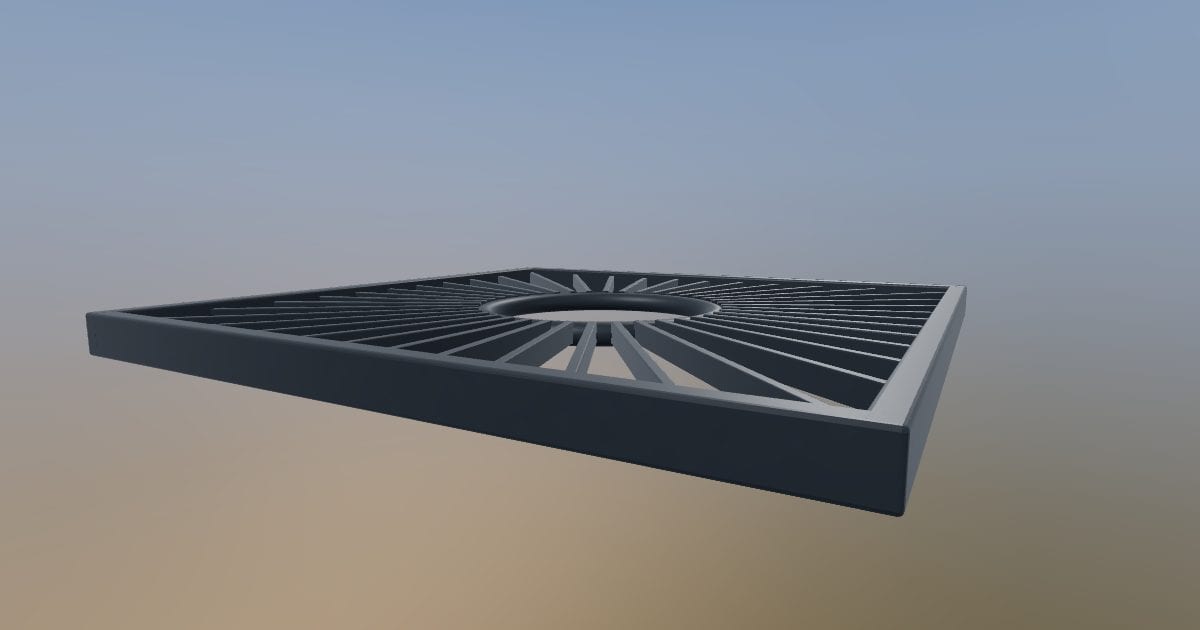 Segmented square tree grate