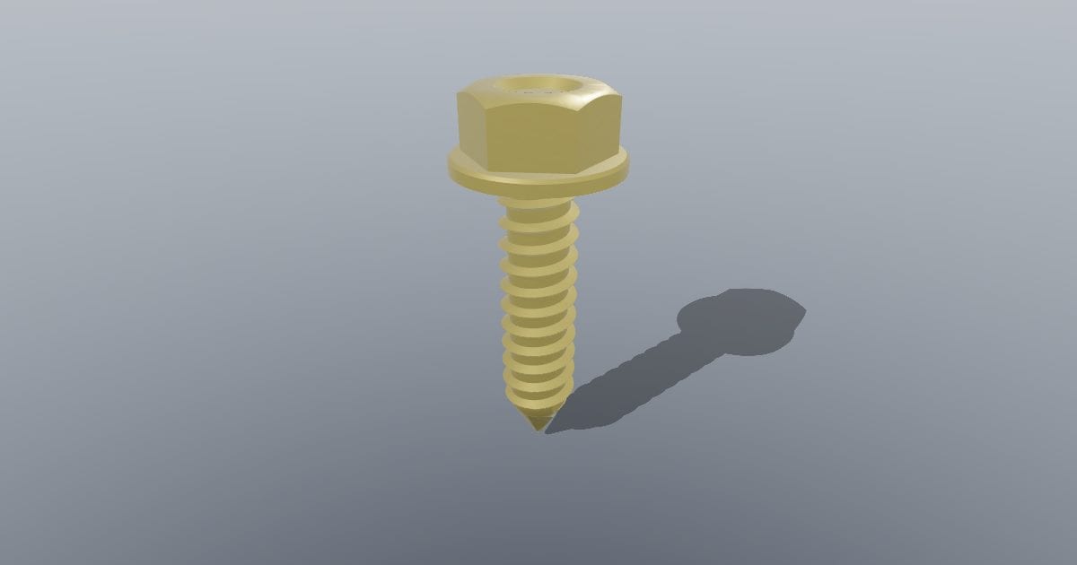 Self-tapping screw, hex washer head ST6.3 x 25 (ISO 7053)